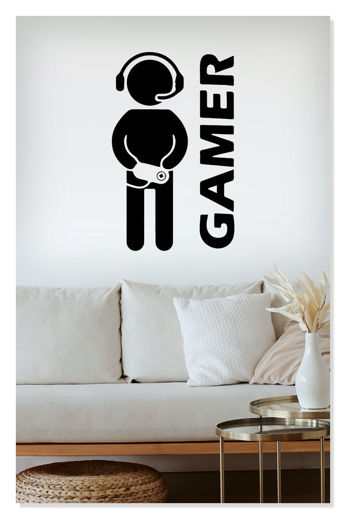 Gamer Oyuncu Pc, XBOX, Playstation Console Games Duvar Sticker
