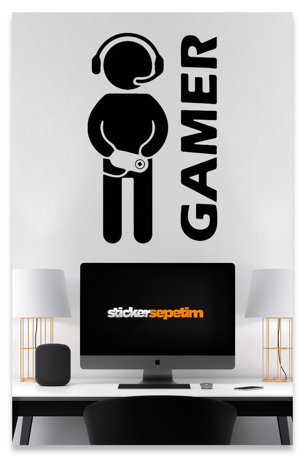 Gamer Oyuncu Pc, XBOX, Playstation Console Games Duvar Sticker