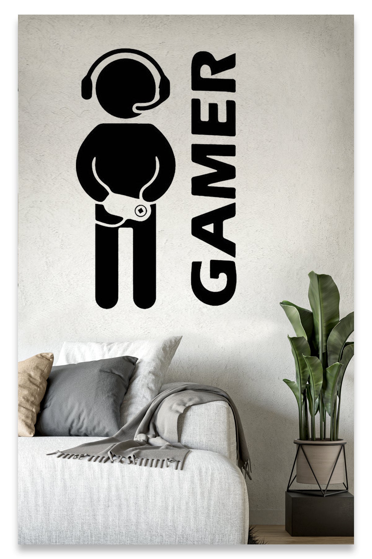 Gamer Oyuncu Pc, XBOX, Playstation Console Games Duvar Sticker