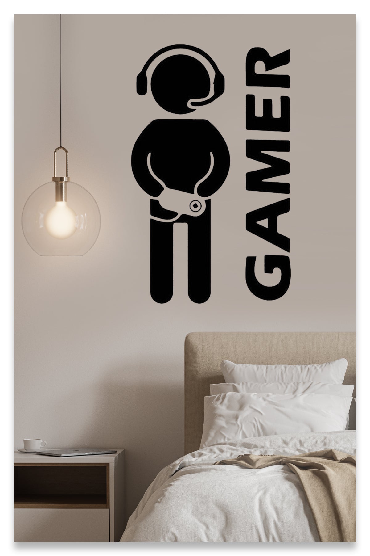 Gamer Oyuncu Pc, XBOX, Playstation Console Games Duvar Sticker