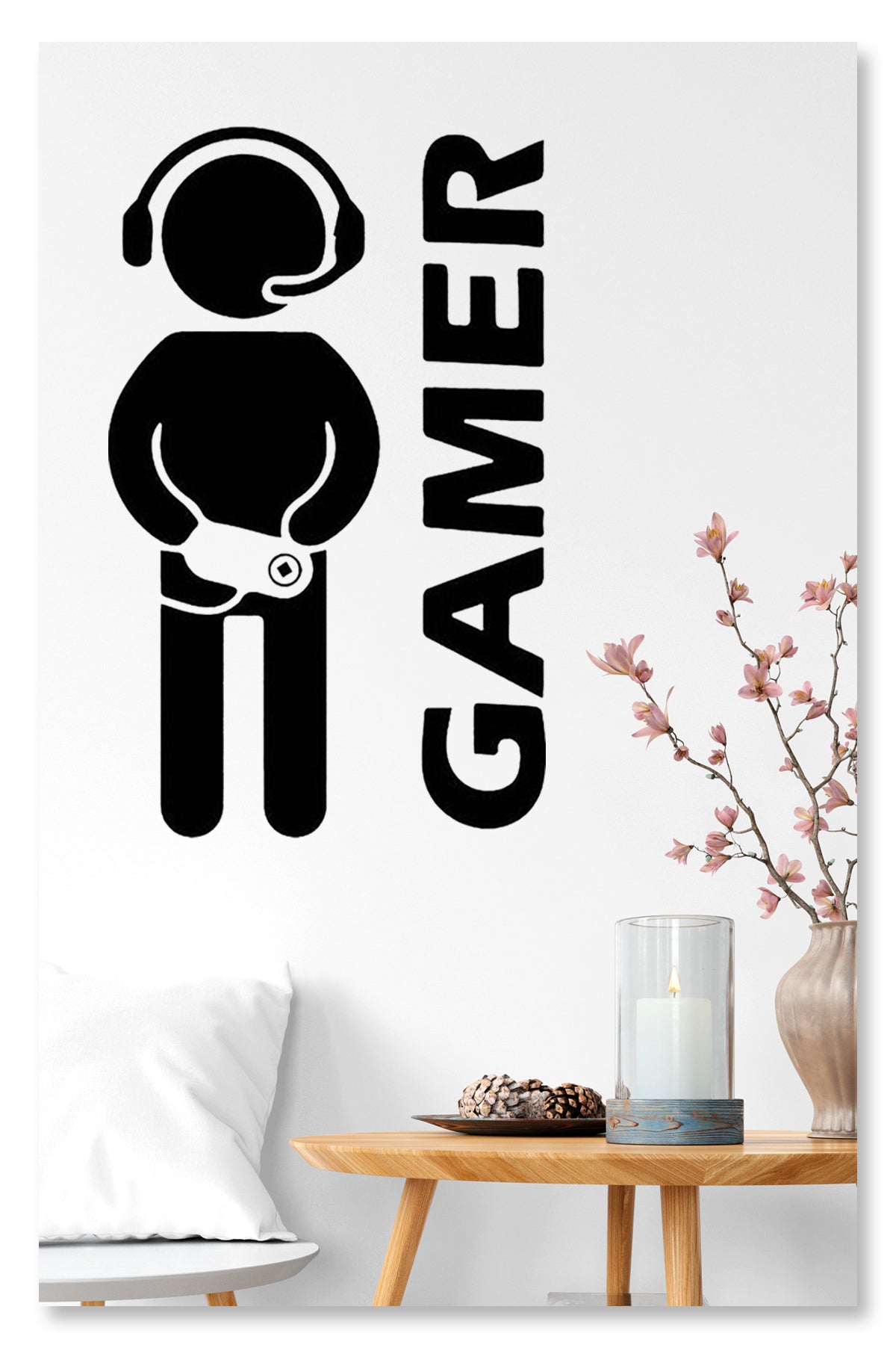 Gamer Oyuncu Pc, XBOX, Playstation Console Games Duvar Sticker