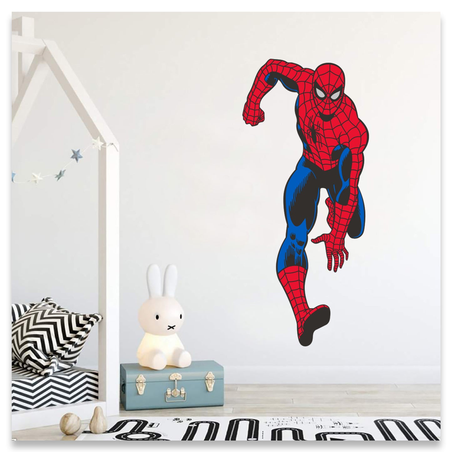 Koşan Spiderman - Örümcek Adam Iı Dekoratif Çocuk Odası Duvar Sticker Duvar Süsü