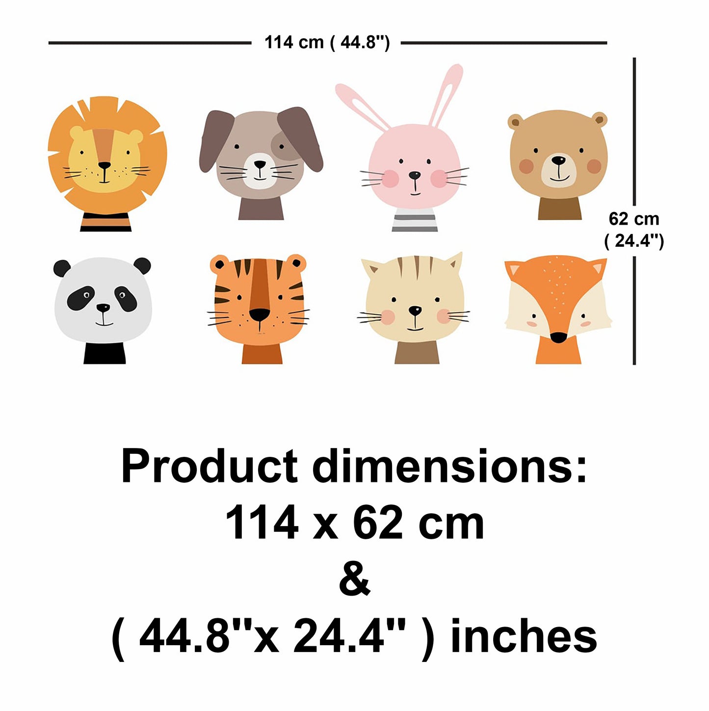 Sevimli Hayvanlar Dekoratif Kapı Kenarı Çocuk Odası Duvar Sticker