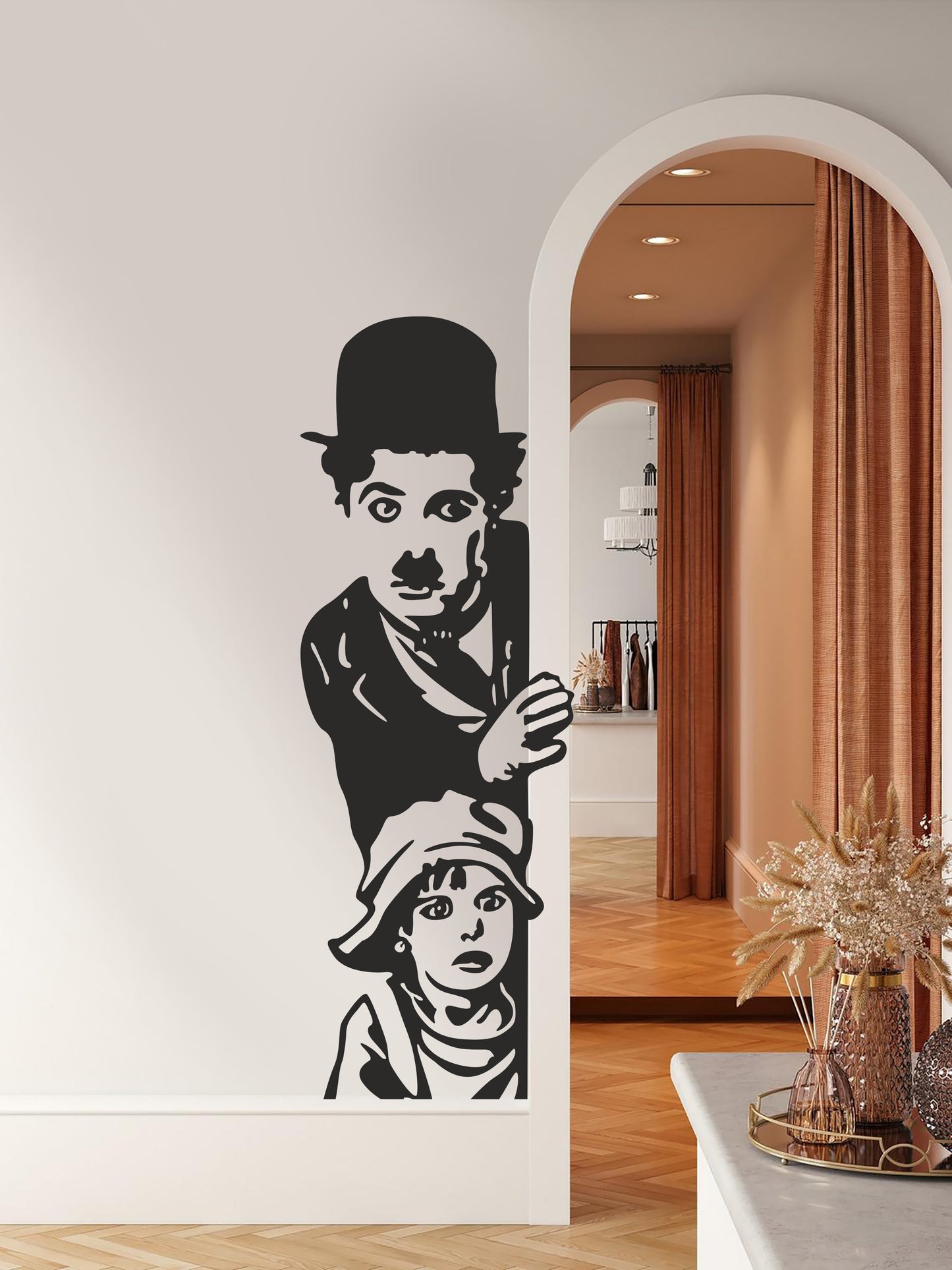 Charlie Chapline II Dekoratif Duvar Sticker - Duvar Dekoru