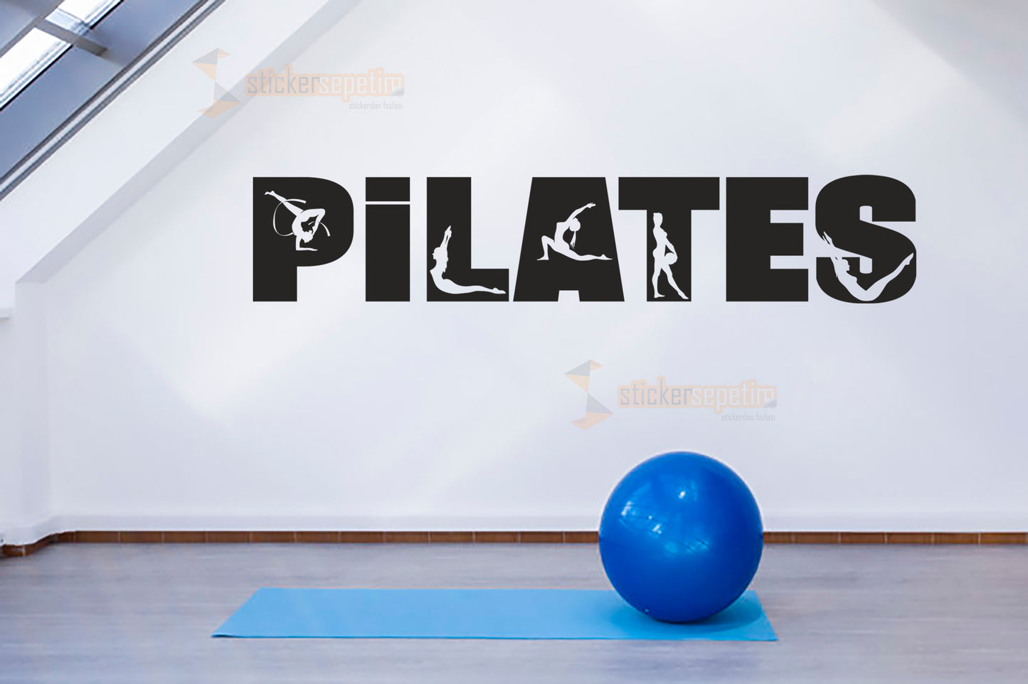 Duvar Dekoru -  Pilates Dekoratif Duvar Sticker Spor Salonu Pilates Stüdyosu