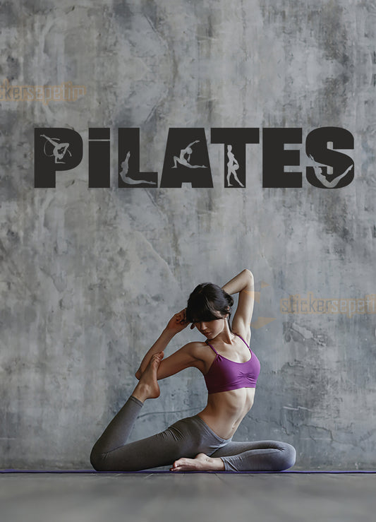 Duvar Dekoru -  Pilates Dekoratif Duvar Sticker Spor Salonu Pilates Stüdyosu