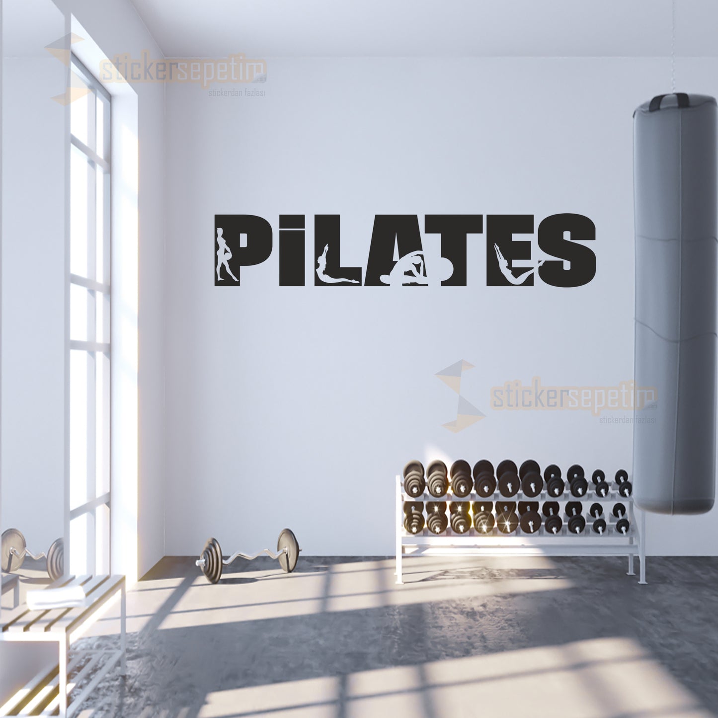 Duvar Dekoru -  Pilates II Dekoratif Duvar Sticker Spor Salonu Pilates Stüdyosu