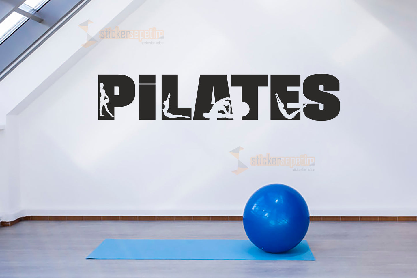 Duvar Dekoru -  Pilates II Dekoratif Duvar Sticker Spor Salonu Pilates Stüdyosu