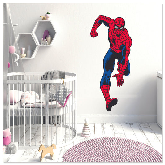 Koşan Spiderman - Örümcek Adam Iı Dekoratif Çocuk Odası Duvar Sticker Duvar Süsü