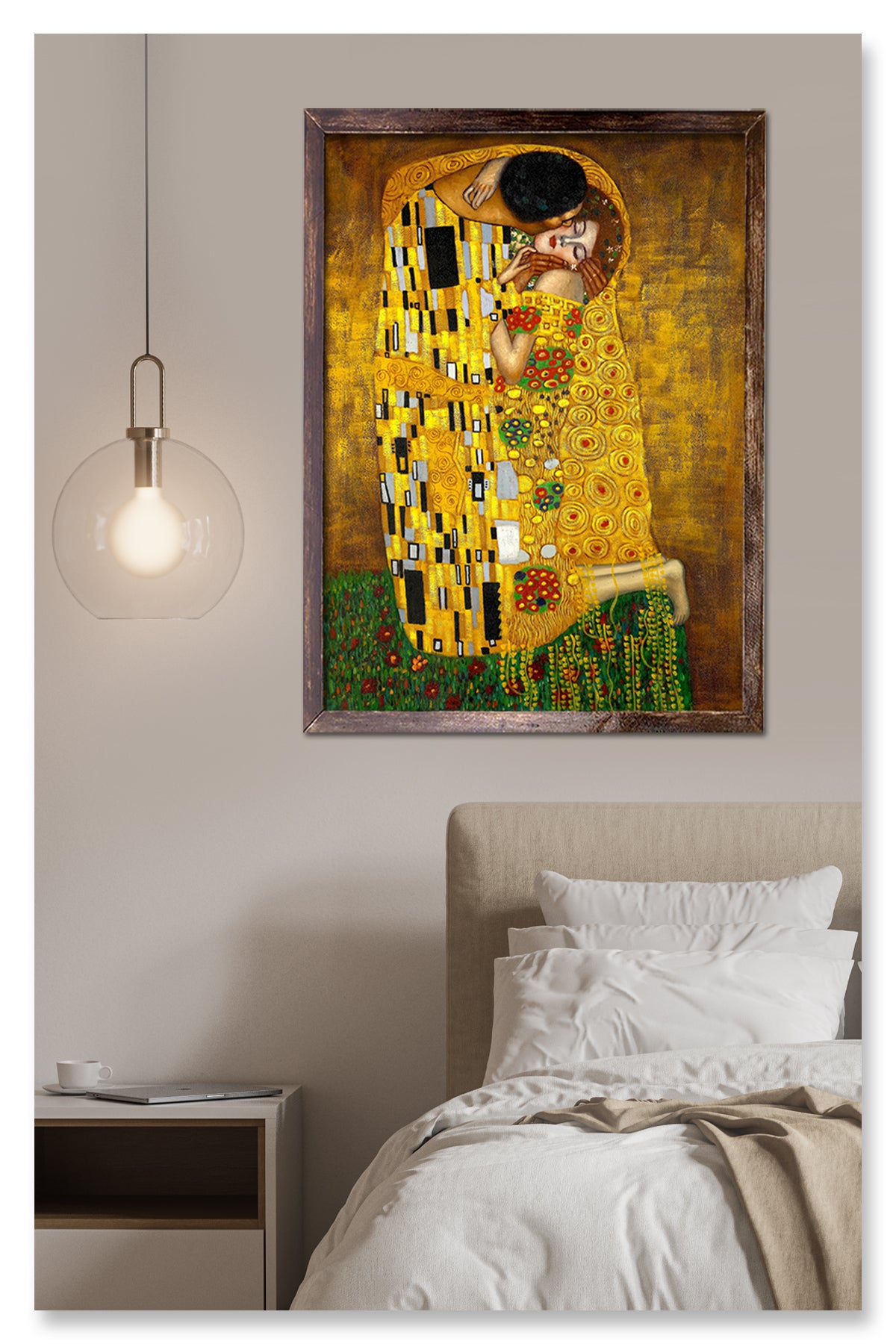 The Kiss - Öpücük - Gustav Klimt Ahşap Tablo