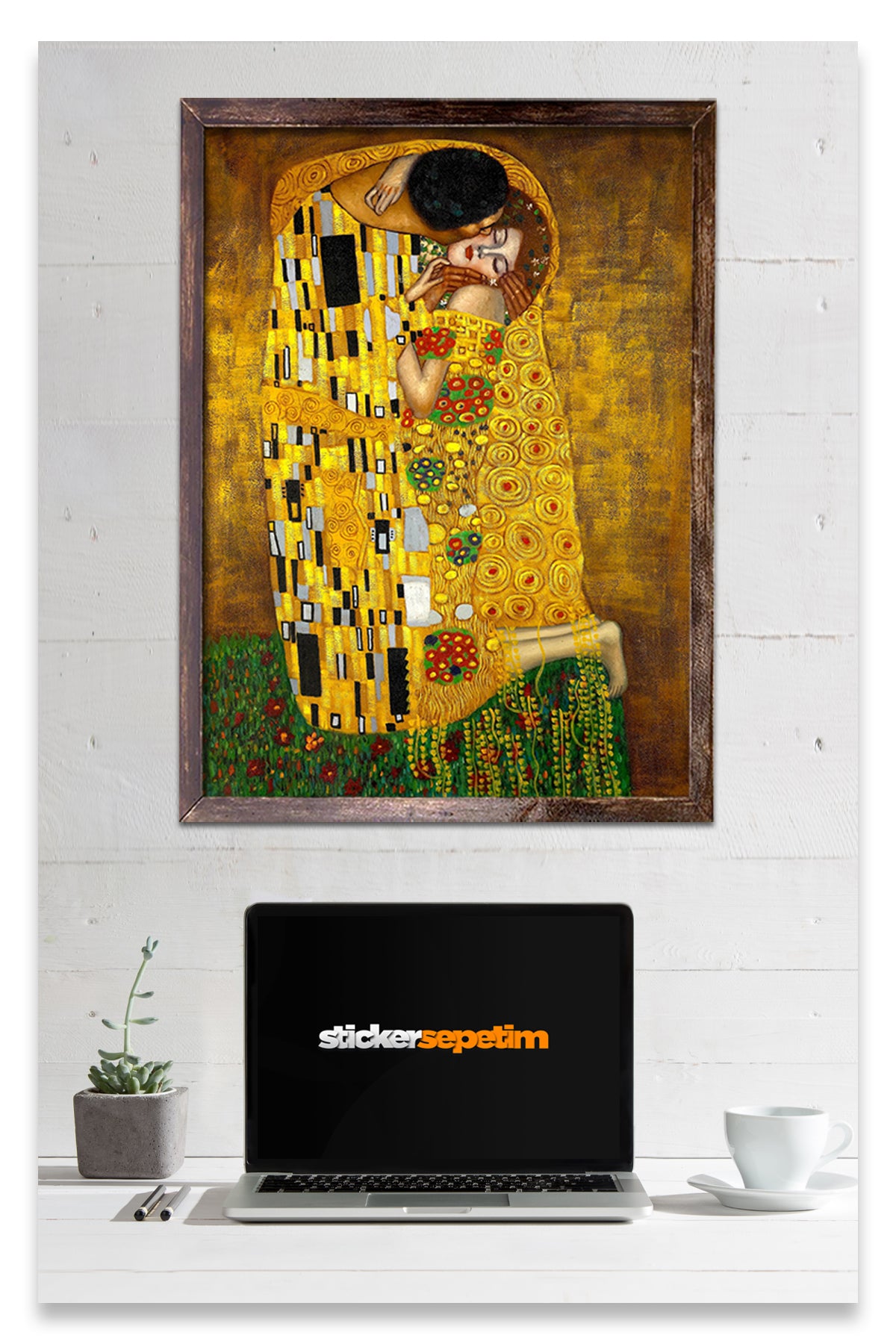 The Kiss - Öpücük - Gustav Klimt Ahşap Tablo