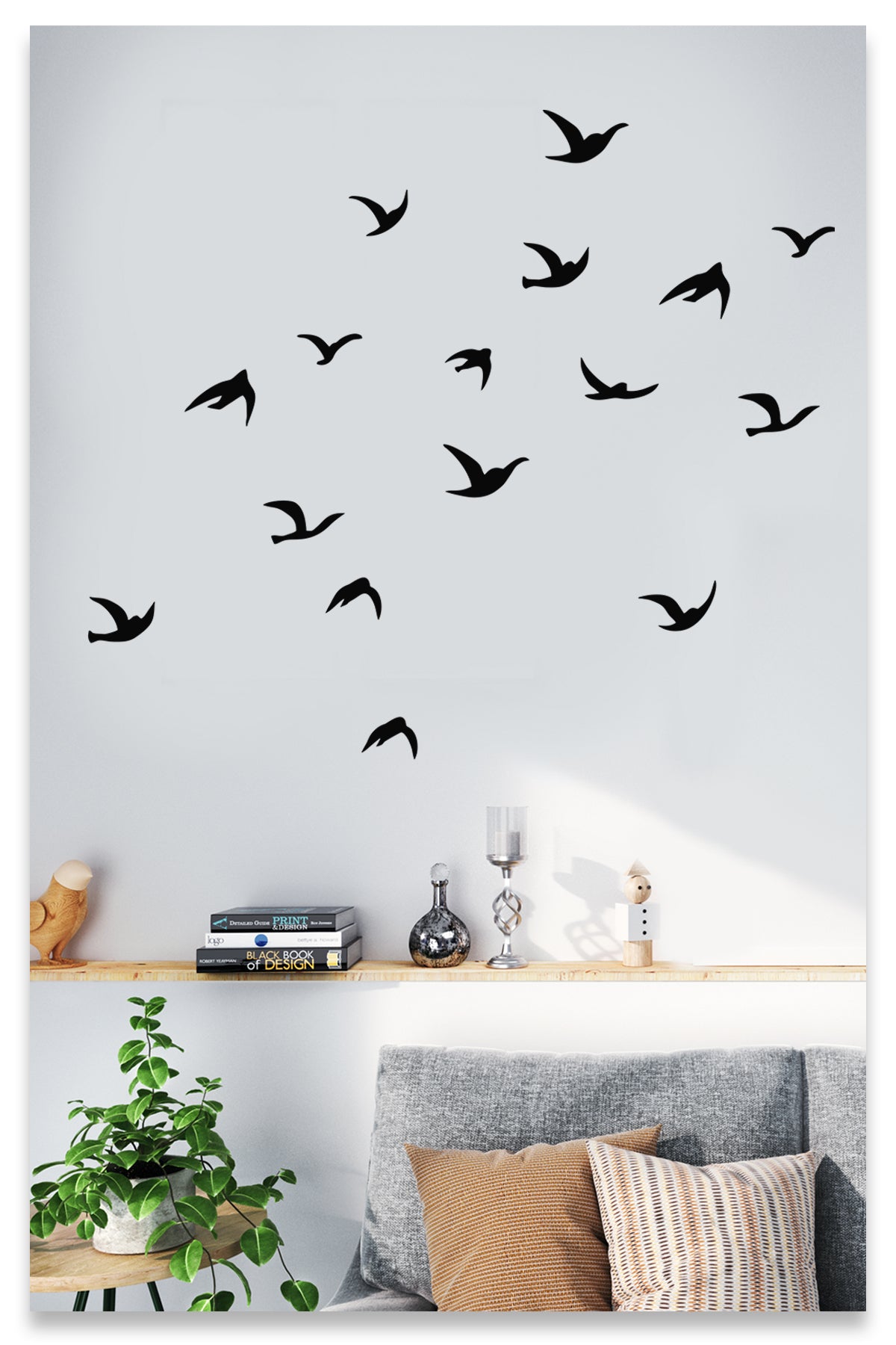Uçan Kuşlar Dekoratif Duvar Sticker Duvar Süsü