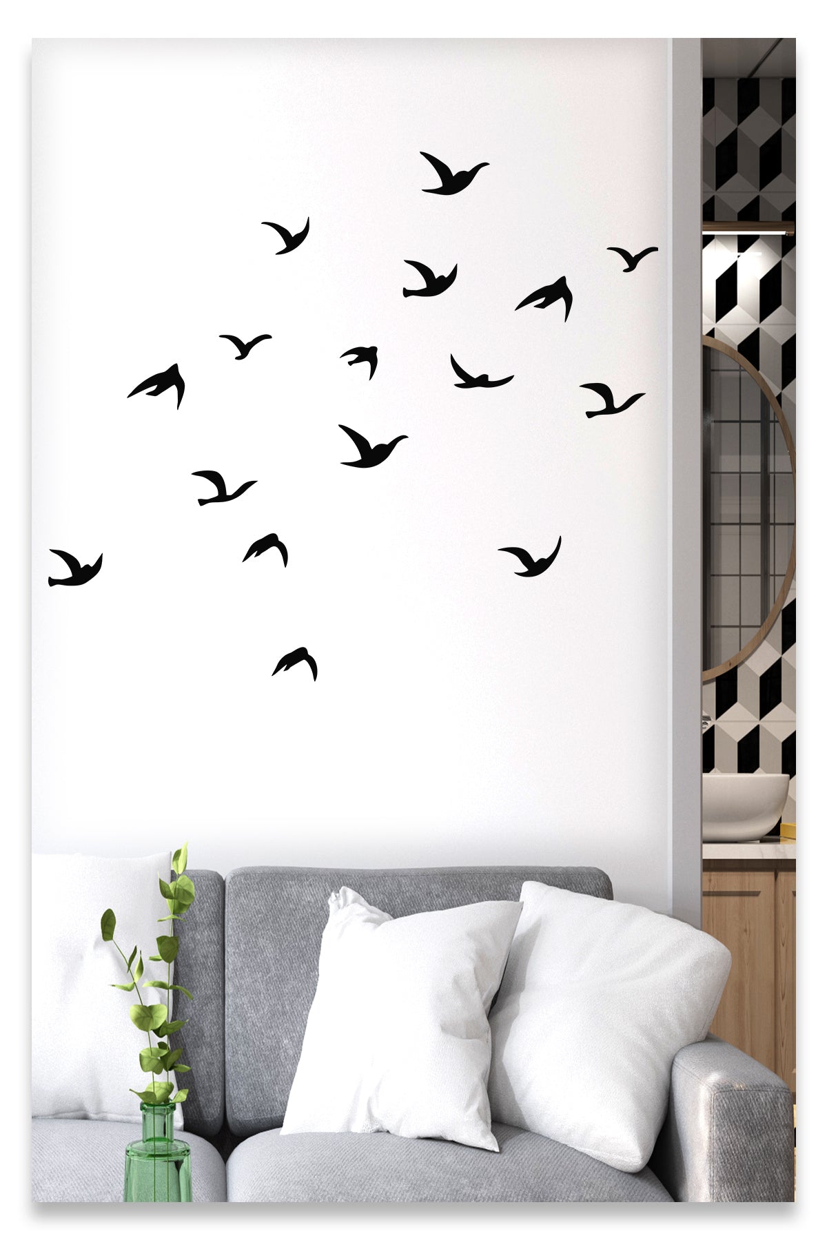 Uçan Kuşlar Dekoratif Duvar Sticker Duvar Süsü