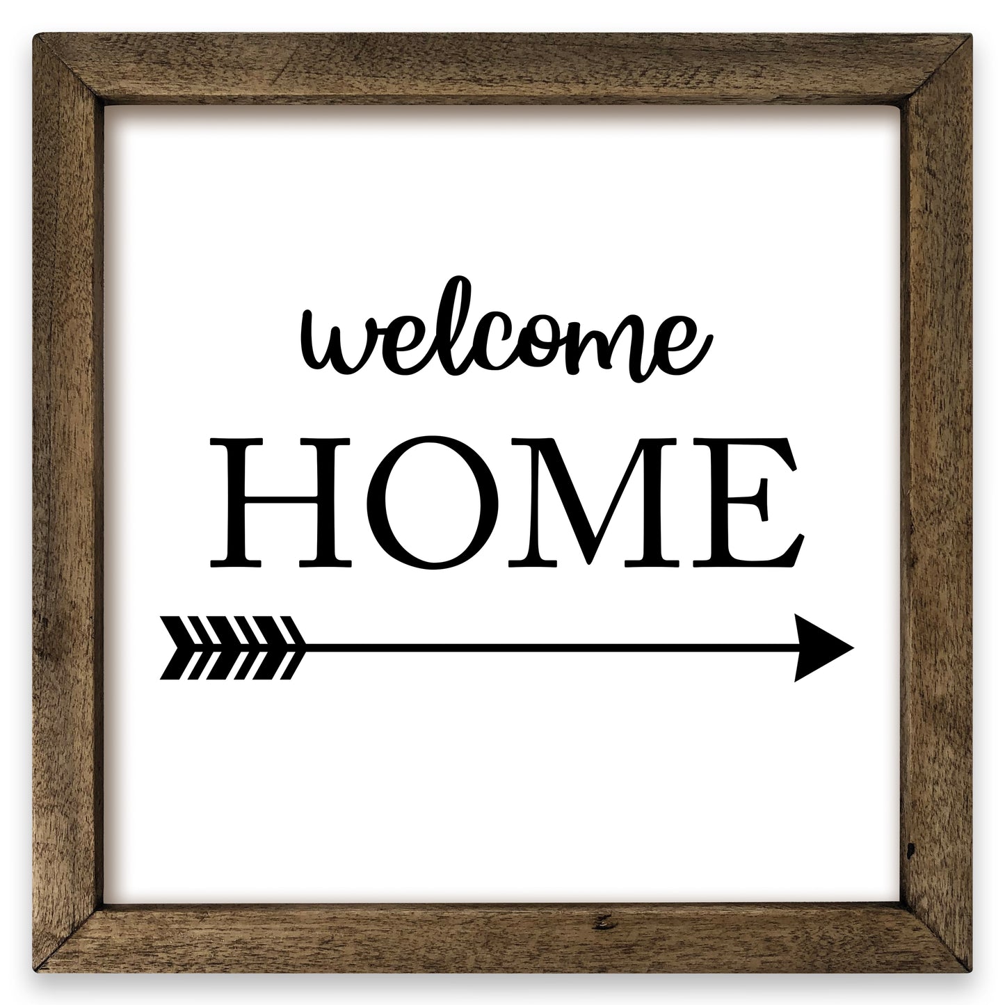 Wellcome Home I Vintage Çerçeveli Ahşap Tablo