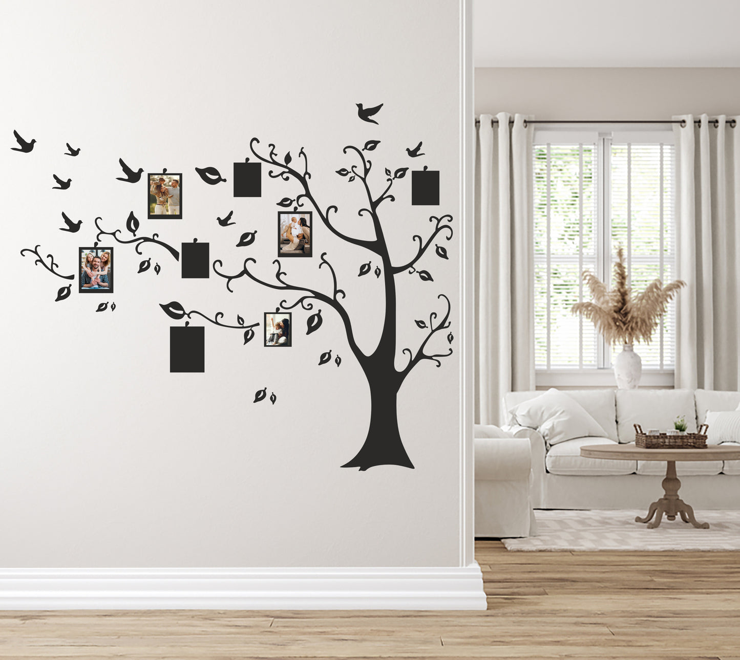 Duvar Sticker - Soy Ağacı Aile Ağacı Fotoğtaf Albümü Dekoratif Duvar Sticker Duvar Süsü