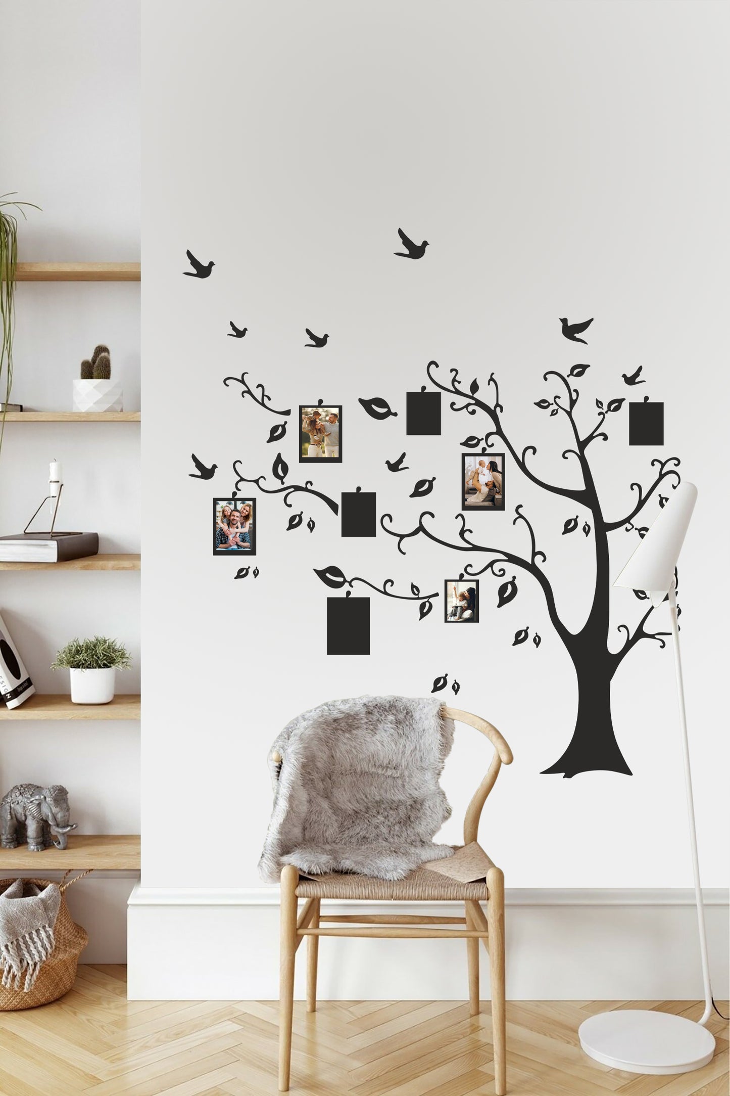 Duvar Sticker - Soy Ağacı Aile Ağacı Fotoğtaf Albümü Dekoratif Duvar Sticker Duvar Süsü