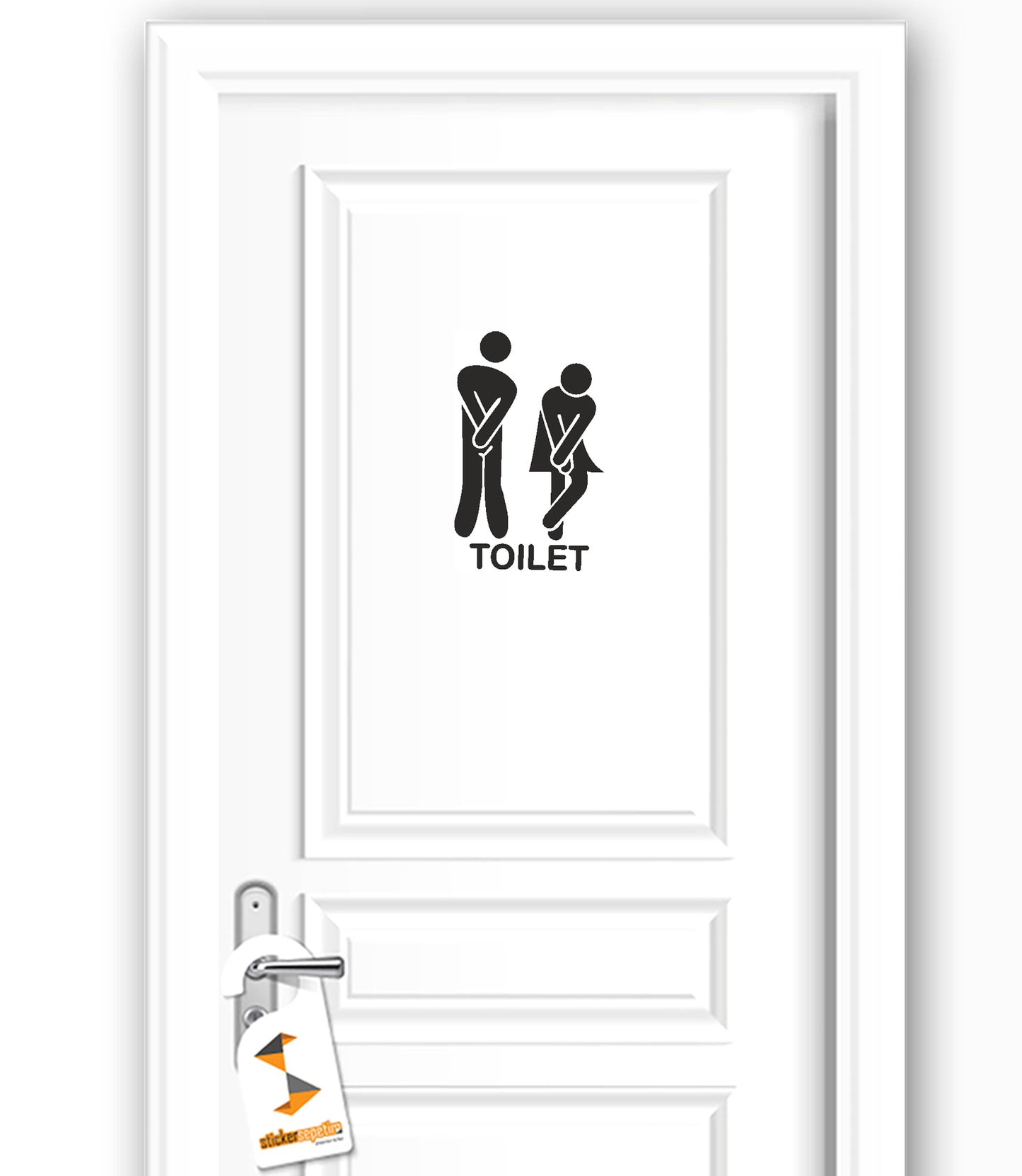 Toilet Tuvalet WC Kadın Erkek Dekoratif Çok Amaçlı Dekoratif Kapı, Duvar Sticker